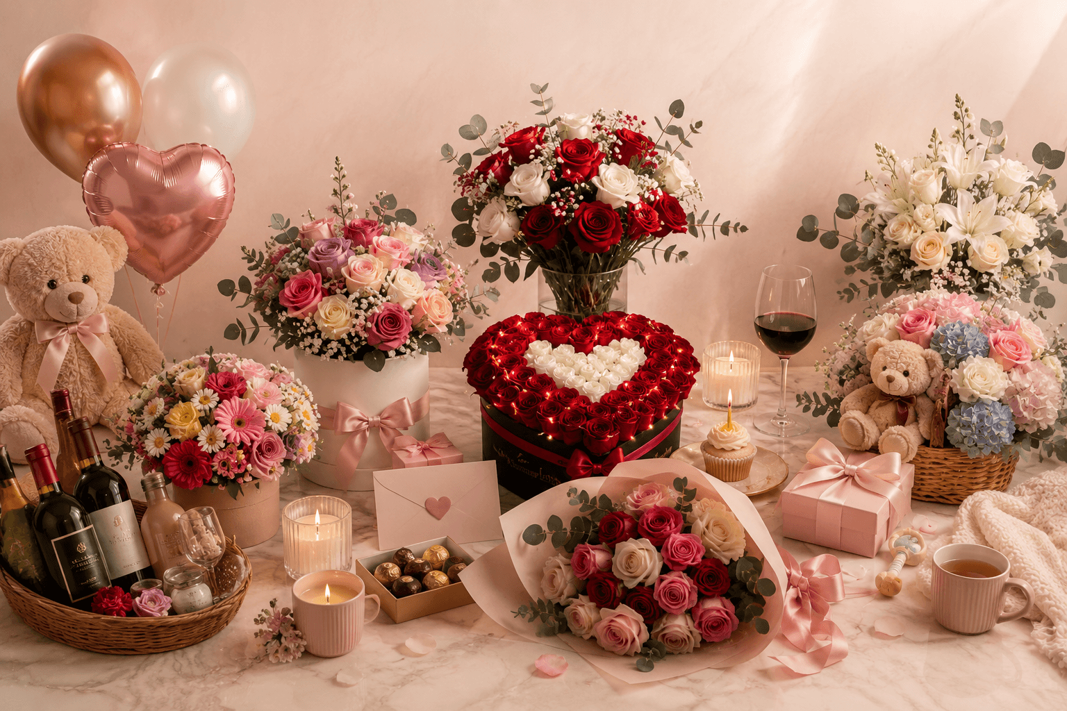 Ramo de Rosas Rosa Suave