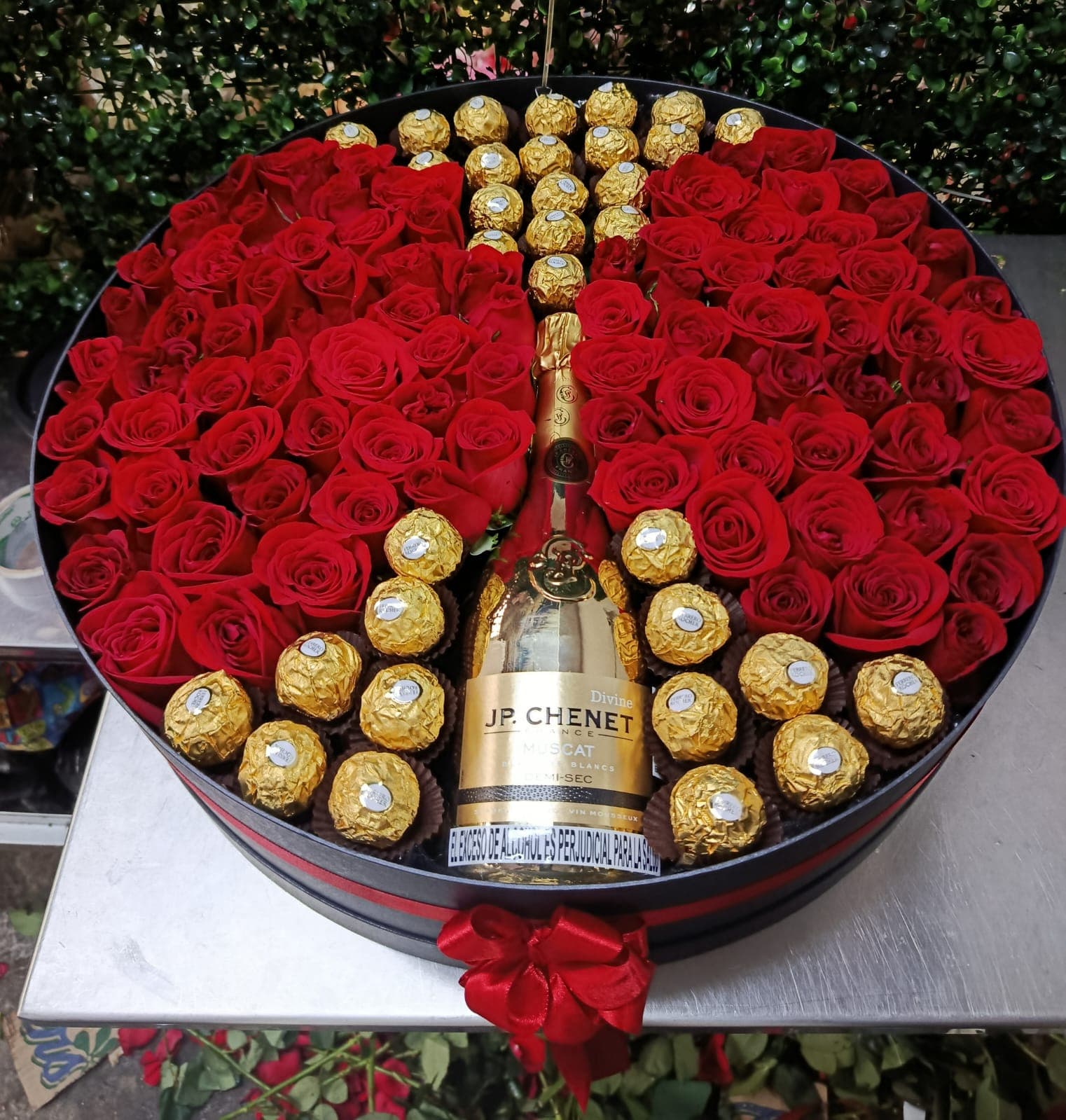 Arreglo de Rosas Rojas Cilindro